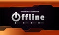 Modern twitch stream offline banner isolated