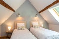 Modern two beds Beddroom suite in bed and breakfast guest house, under-roof