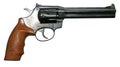 Modern two-colored revolver gun Royalty Free Stock Photo