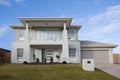 Modern two storey house with a balcony Royalty Free Stock Photo