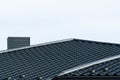 Modern types of roofing materials. Roof metal sheets Royalty Free Stock Photo