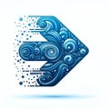 Modern UI: Blue Next Page Button for Smooth Browsing, Generative AI.
