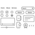 Modern UI design Elements for Web or App Interface , Royalty Free Stock Photo
