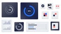 Modern UI UX Design Elements and Data Visualization Widgets Royalty Free Stock Photo