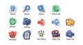 Modern UI UX Web and Mobile App Icon Set Royalty Free Stock Photo