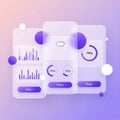 Modern ui web element design featuring data visualization dashboards and interactive app interfaces for digital platforms Royalty Free Stock Photo