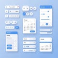 Modern ui web elements collection featuring clean design and intuitive interface components for digital applications Royalty Free Stock Photo