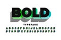 Modern ultra bold 3d font
