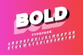 Modern ultra bold 3d font