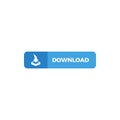 Modern Unique Download Button Icon Royalty Free Stock Photo