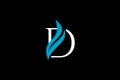 Modern Unique Letter D Logo\' Minimalist Vector Template for Business Branding & Creative Identity Royalty Free Stock Photo
