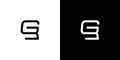 Modern and sophisticated letter GB initials logo design Royalty Free Stock Photo
