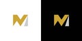Modern and unique M abstract logo design Royalty Free Stock Photo