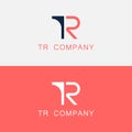 Modern unique letter TR RT logo design template - vector. Royalty Free Stock Photo
