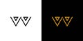 modern and unique W logo design Royalty Free Stock Photo