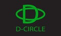 Modern unique minimalist logo D and neon monogram round circle Royalty Free Stock Photo
