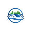 Modern Unique Real Estate Construction Logo design vector Template Royalty Free Stock Photo