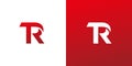 Modern and unique TR logo design Royalty Free Stock Photo