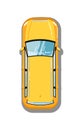 Modern universal car top view icon