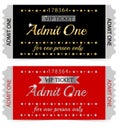 Modern universal ticket template, black, red, gray color