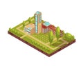 Modern University Building Isometric Layout