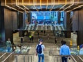 Modern Entrance to Heritage Listed Wynyard Railway Station, Sydney, Australia. Royalty Free Stock Photo