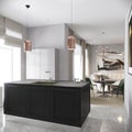 Modern Urban Contemporary Gray Kitchen Interior