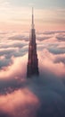 modern urban development as high-rises pierce through the clouds in this captivating cityscape.