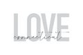 Modern, urban, simple graphic design of a saying `Love Connecticut` in grey colors.