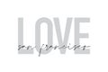 Modern, urban, simple graphic design of a saying `Love San Francisco` in grey colors.