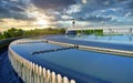 Wastewater treatment plant Royalty Free Stock Photo