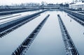 Modern urban wastewater treatment plant in shanghai Royalty Free Stock Photo