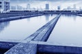 Modern urban wastewater treatment plant in shanghai Royalty Free Stock Photo