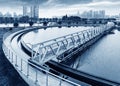 Modern urban wastewater treatment plant in shanghai Royalty Free Stock Photo