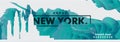 USA United States of America New York skyline city gradient vector banner Royalty Free Stock Photo