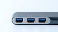 Modern USB Hub with Multiple Ports for Connectivity Royalty Free Stock Photo