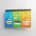 Modern user interface design with sliders toggles and buttons Royalty Free Stock Photo