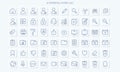 Modern user interface icons line style Royalty Free Stock Photo