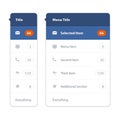 Modern user interface screen template for mobile