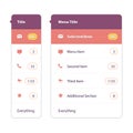 Modern user interface screen template for mobile