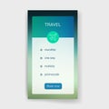 Modern user interface screen template for mobile