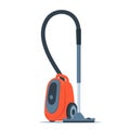 Modern vacuum cleaner. Electrical appliance for cleaning. Hoover for home and professional cleaning. Vector flat style