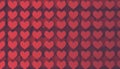 Modern Valentines Day background with stackes heart shapes