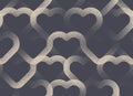 Modern Valentines Day Background Vector Stipple Heart Weaving Seamless Pattern