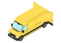 Modern van with back door open. Royalty Free Stock Photo