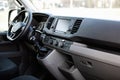 modern van interior dashboard close up. Royalty Free Stock Photo