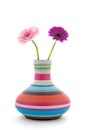 Modern vase with flowers Royalty Free Stock Photo