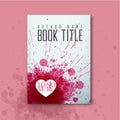 Modern Vector abstract love book cover template Royalty Free Stock Photo