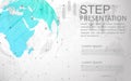 Modern vector abstract step lable infographic elements.can be used for global network connection. World map point and line.vector Royalty Free Stock Photo
