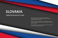 Modern vector background with Slovak colors and grey free space for your text, overlayed sheets of paper in the look of the Slovak